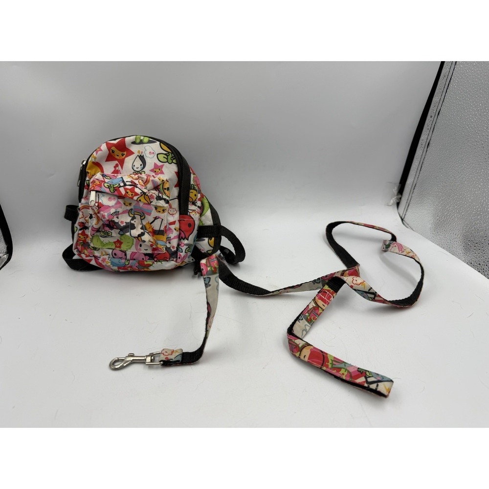 Tokidoki Mini Backpack Crossbody Bag All Over Print Character Kawaii White Multi